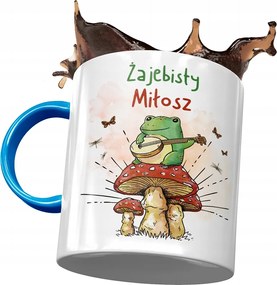 Kék Bögre Férjnek Barátnak Ajándék Nyomtatott Fotóval