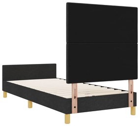 Fekete Ágykeret 100x200 cm Szövet