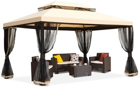 Kerti pavilonkrém szúnyoghálóval Valencia 4x4 m Garden Point