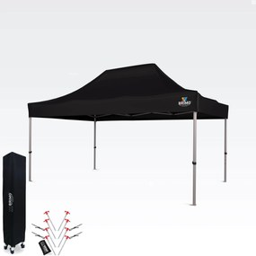 Kerti partysátor 3x4,5 m: Az Ön kuckója a pihenéshez és az ünneplésekhez - falak nélkül - Fekete