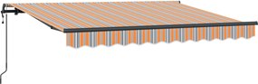 vidaXL Behúzható napellenző Sokszínű 350 x 200 cm szövet