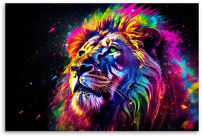 Gario Vászonkép Színek és oroszlán Méret: 100 x 70 cm