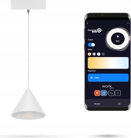 Lámpa Kúp Zigbee Fehér 6W MD90 Slim Track 48VDC 3000K-6000K Tompítható