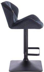 HR111KW Fekete modern velúr szék fekete lábbal