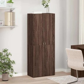 barna tölgy színű szerelt fa irattartó szekrény 60x32x153 cm