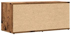 antik fa színű szerelt fa TV-szekrény 80x34x35,5 cm
