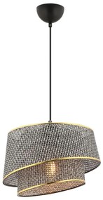 BARETTE függőlámpa kábellel 1xE27/60W/230V szürke/arany