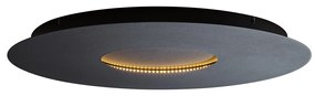 Modern mennyezeti lámpa fekete 60 cm LED-del, 3 lépésben dimmelhető - Morning