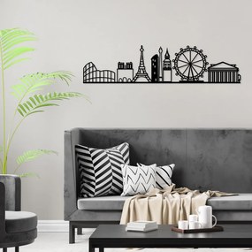 European fém fali dekoráció, 120×29 cm