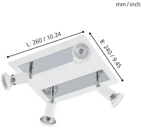 Eglo 94962 - LED Spotlámpa SARRIA 4xGU10-LED/5W/230V