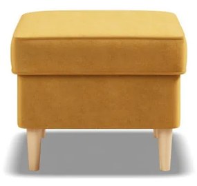 Uszak lábtartó, bársony, sárga