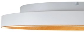 Design mennyezeti lámpa fehér fa hatással 60cm LED-del, 3 fokozatú kapcsolóval - Ingo