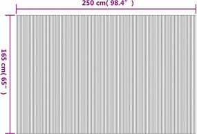 Természetes színű bambusz paraván szélessége 250 cm magassága 165 cm