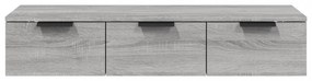szürke sonoma színű szerelt fa faliszekrény 102 x 30 x 20 cm