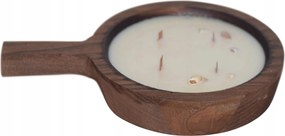 Gyertya fa tálban FlamePan, 18x26x4 cm