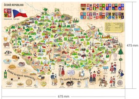 Puzzle - Csehország térképe 160 darabos