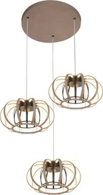 AVIANO LIGHTING 5033-313 SALO Többágú Függesztett Lámpa Fekete, Homokkő LED IP20