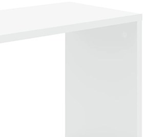 5-szintes fehér szerelt fa könyvespolc 80,5 x 23,5 x 162,5 cm