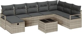 vidaXL Kanapé Szett párnával 5 pcs polirattan
