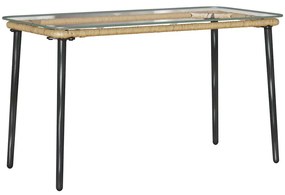 Kerti Asztal Természetes 80 x 40 x 45.5 cm Poli rattan