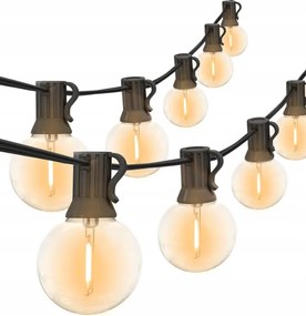 Kerti girland 30m Led fĂ©nylĂĄnc G40 KĂŒltĂ©ri izzĂłk IP44