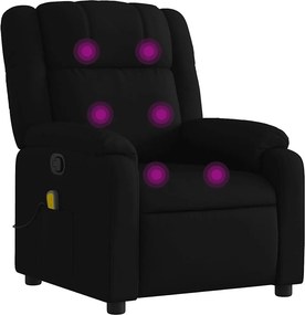 vidaXL fekete szövet dönthető masszázsfotel