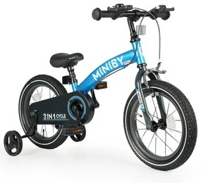 QPlay QPlay - Gyermek kerékpár 14" MINIBY 3in1 kék AG0759