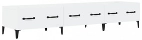 fehér magasfényű szerelt fa TV-szekrény 150x34,5x30 cm