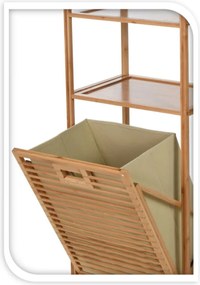 HAMPER bézs bambusz szennyeskosár