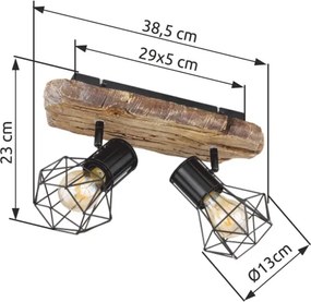 Globo 54017W-2 - PRISKA 2xE27/60W/230V spotlámpa