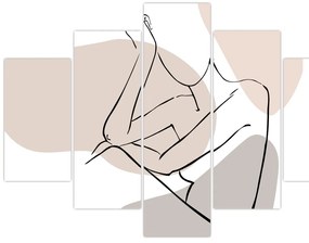 Kép - Női test vonal művészet N⁰1 (150x105 cm)