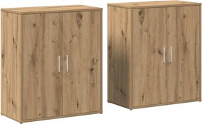 vidaXL Széf 2 pcs Artisan tölgy 60 x 31 x 70 cm Faanyag