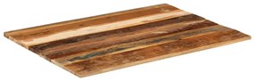 négyszögű tömör újrahasznosított fa asztallap 60x80 cm 15-16 mm