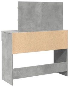 betonszürke fésülködőasztal LED-del 100 x 40 x 120 cm