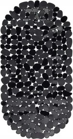 Kád alátét szőnyeg kő mintával fekete csúszásgátló Relaxdays