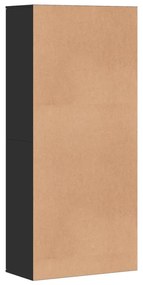 fekete szerelt fa cipősszekrény 80 x 39 x 178 cm