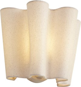 Japandi fali lámpa bézs vászonnal 20 cm - Oyster