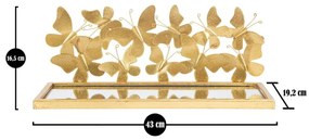 Aranyszínű éjjeliszekrény Butterfly – Mauro Ferretti