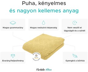 Basic sárga törölköző 50 x 90 cm, 100% pamut