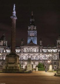 Poszter 20,5x28,4cm Cenotaph háborús emlékmű a városi kamrák előtt a Geo-n