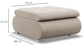 Tokio puff, bársony, bézs