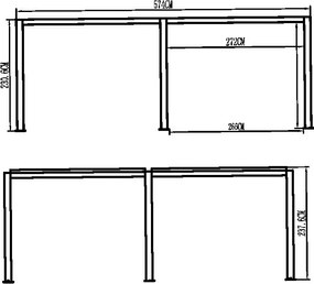 Alumínium bioklimatikus pergola lamellákkal 5.8 x 3 M