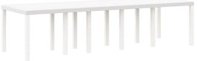 vidaXL Kerti Asztal Fehér 300 x 100 x 73 cm polirattan