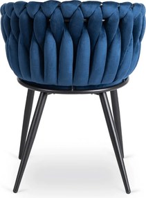 Sötétkék Bársony Étkezőszék ELENA