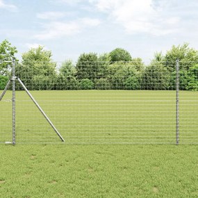 Kerítésoszlopok 26 db Ø32 mm 150 cm Horganyzott Acél