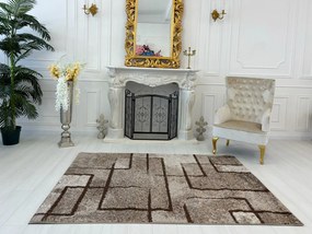 Nora 6035 bézs modern szőnyeg 120x170 cm