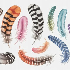 Divatos Flizelin Tapéta Ragasztóval Fali 3D Pasztell tollak 250x250 Ragasztó