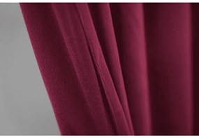 Sötétítő függöny VELVET 140x250 cm, bordó Felfüggesztés: Fém gyűrűk