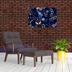 Üveg kép - Őszi virágok (70x50 cm)