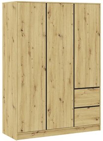 BASIT Gardrób Szekrény Tölgy Színben 150 cm